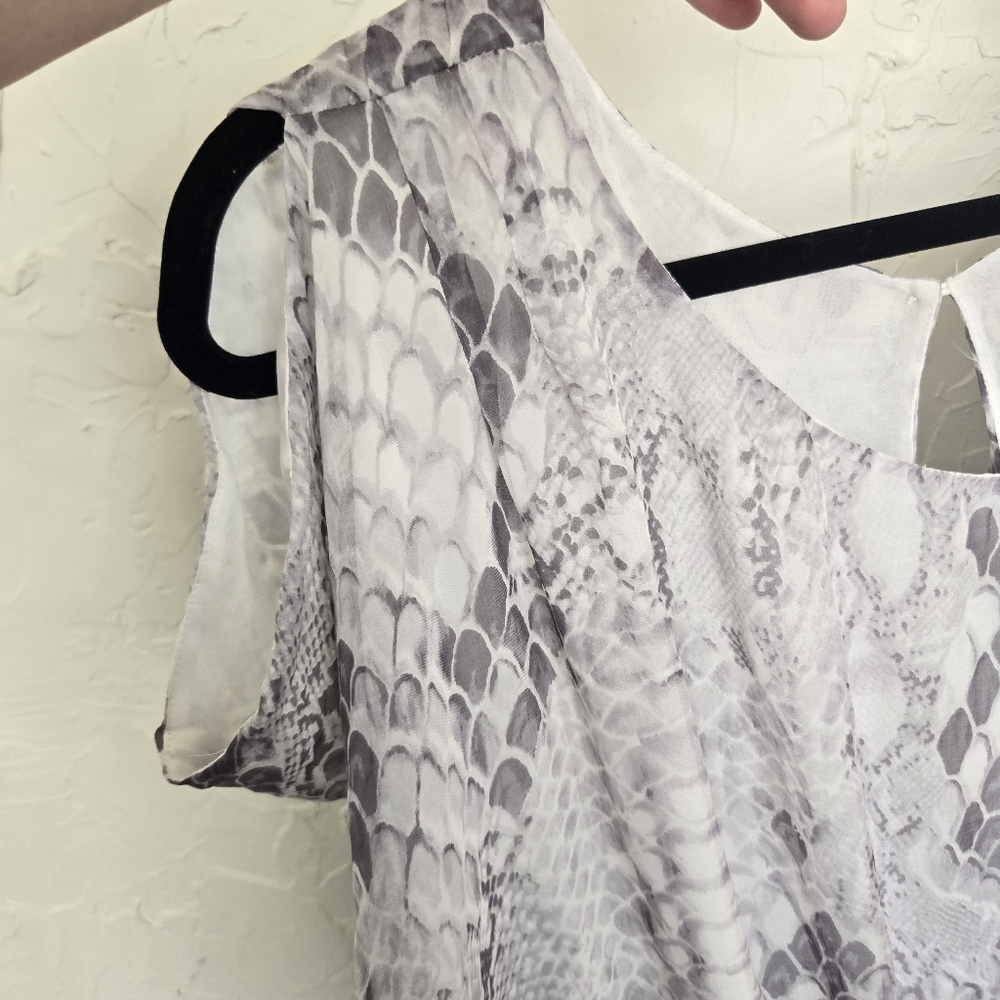 Mare Mare Silk Gray White Python Romper - image 7